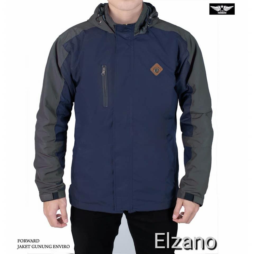 EZ Jaket gunung parasut bolak balik windbreaker pria