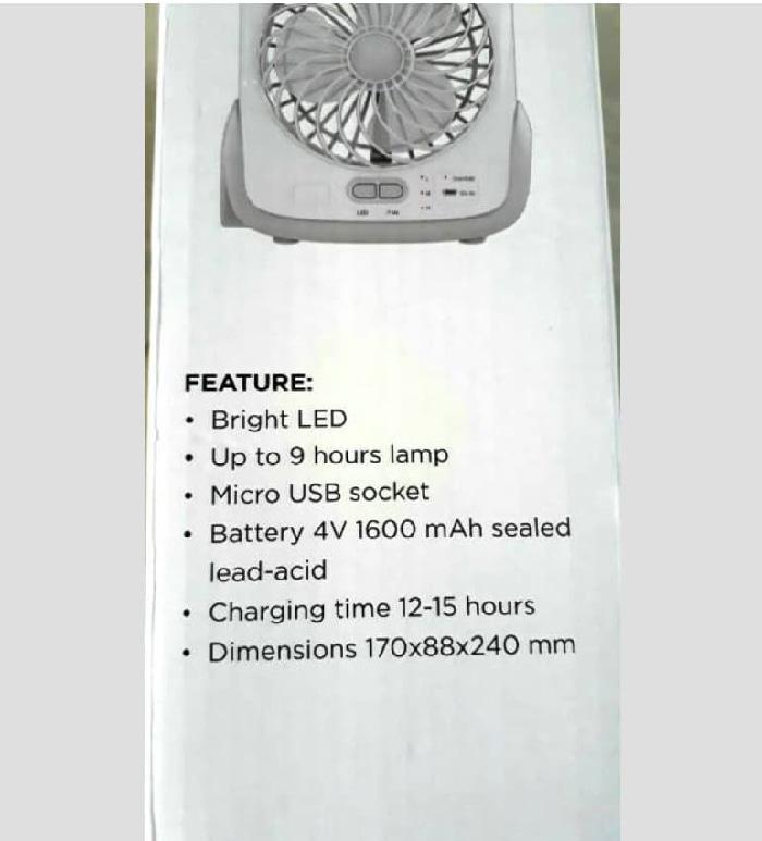 Promo Emergency lamp and fan/ lampu emergency plus kipas / APA ACE HARDWARE original