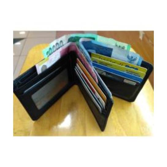 DOMPET / TEMPAT UANG KULIT ASLI 3 DIMENSI MERK OKELAY MODEL SAMPING