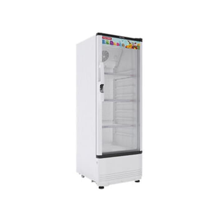 Promo POLYTRON Kulkas Showcase SCN 181 - Putih,3rak,murah meriah Original