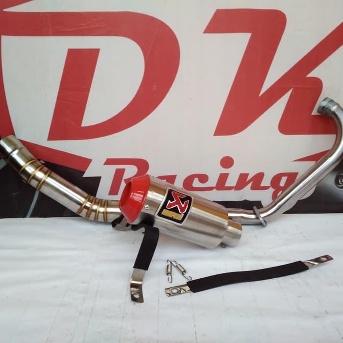 Knalpot Racing Suzuki Gsx 150 Akrapovic Monster Blue Series By Dk Racing Bekasi.