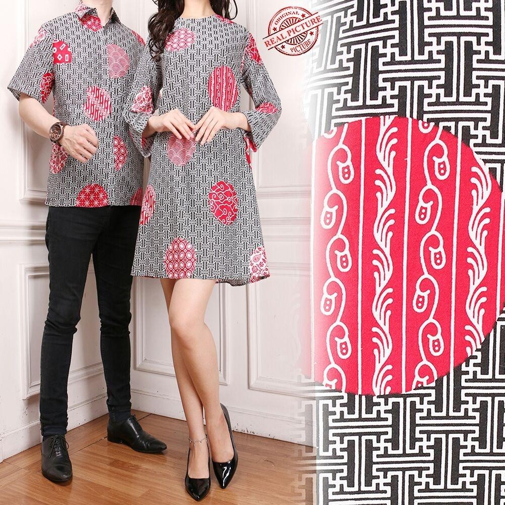 Cj collection Couple batik dress maxi pendek atasan blouse long tunik wanita mini dress dan atasan kemeja shirt pria shirt Asrifa