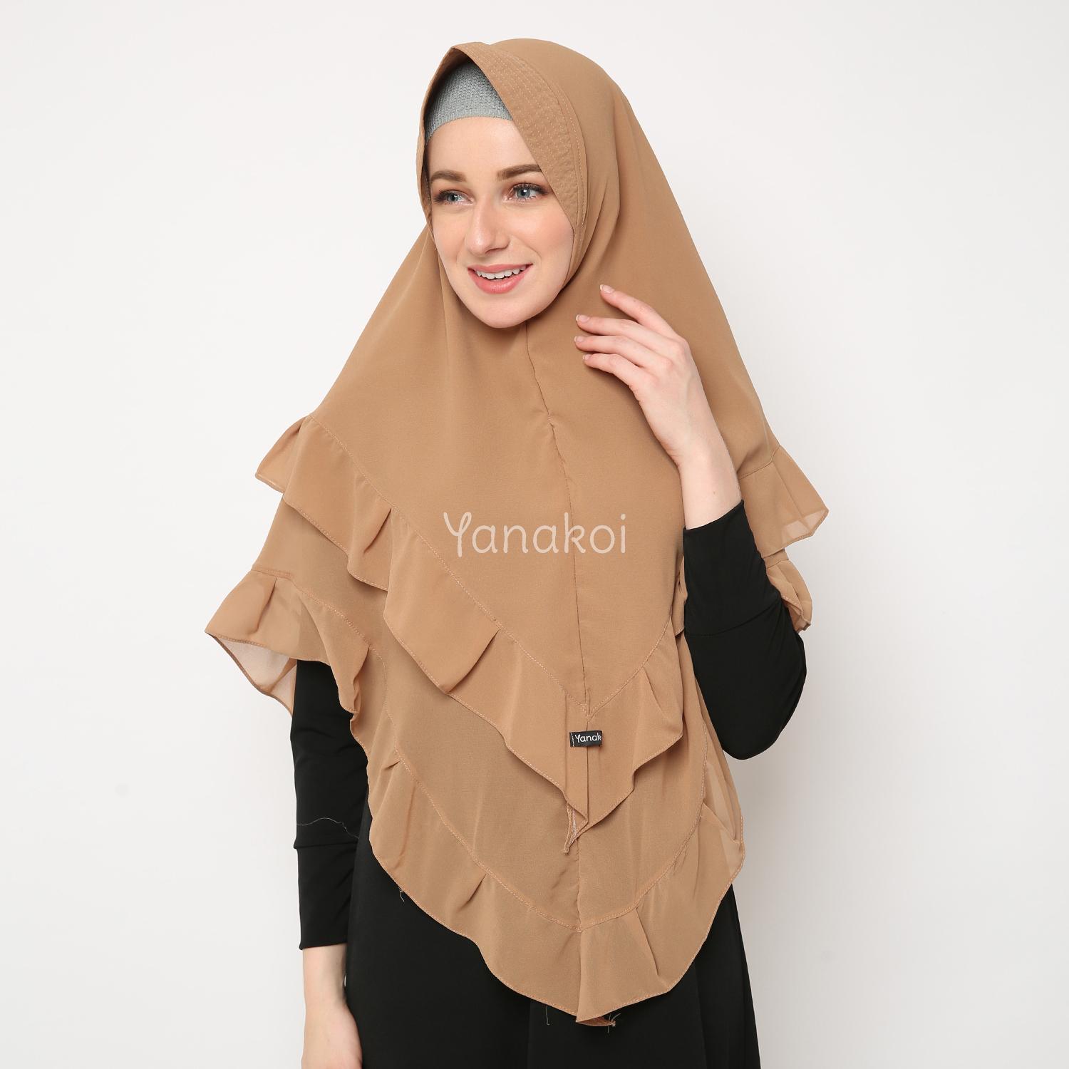 Yanakoi Hijab - Jilbab Khimar Zanetta Warna Mocca