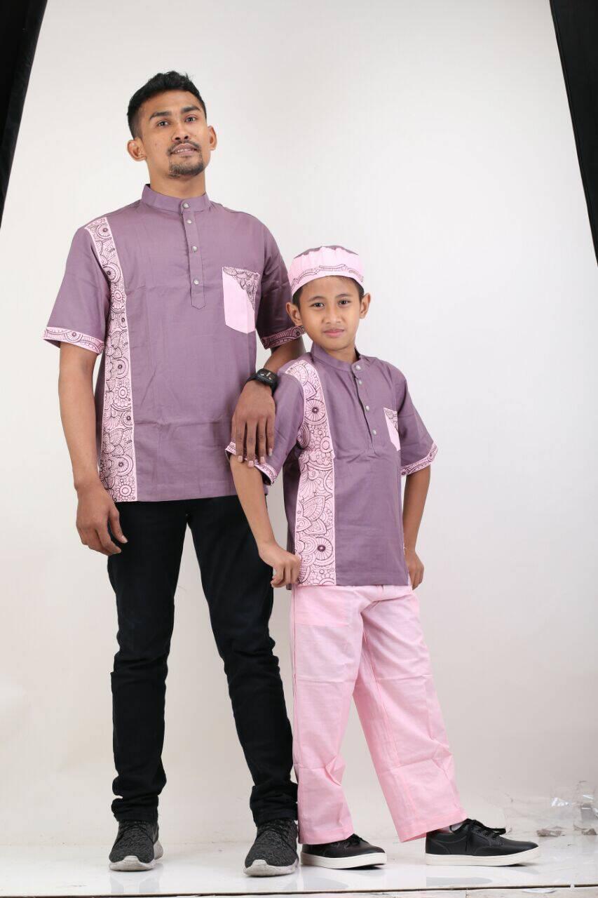 kemeja koko baju muslim pria anak ayah bigsize jumbo couple bayi peci