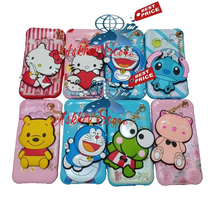 Case 4D karakter + Gantungan + Mirror Compatible For Samsung J5 3D boneka