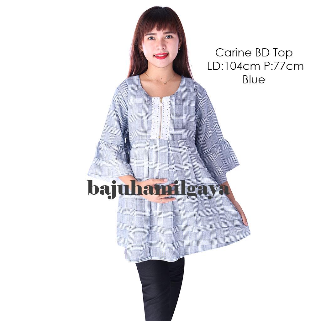 Baju Hamil Gaya - CARINE BD TOP BLUE - Atasan Hamil Murah / Baju Hamil Wanita / Baju Ibu Hamil Murah / Baju Cewek Kekinian / Baju Hamil Murah / Baju Hamil Harga Murah / Atasan Hamil / Baju Hamil Santai / Baju Hamil Kerja / Baju Kerja Hamil / Wanita /Laris