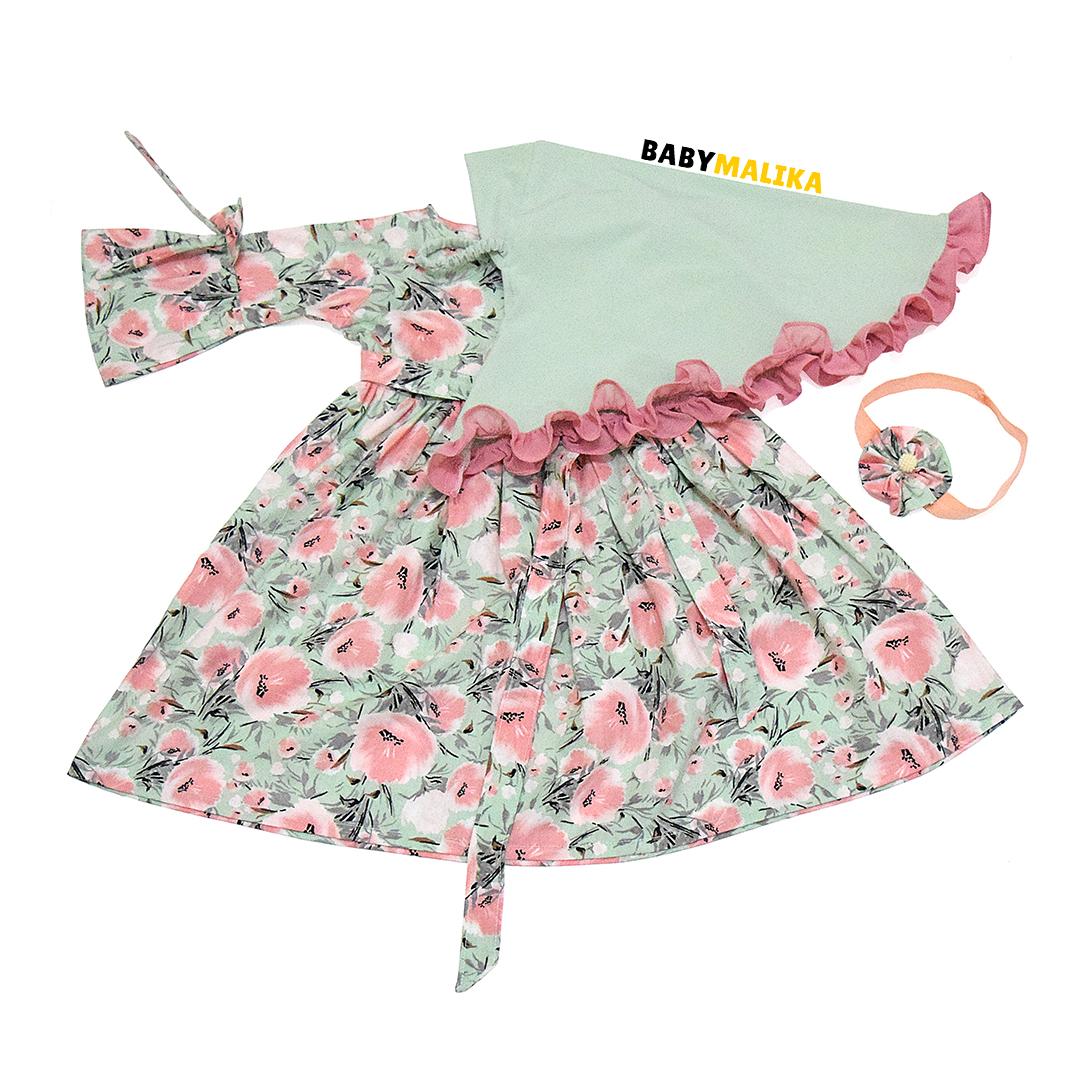 Baju Bayi Perempuan Baby Malika Gamis Bayi Aysa Tropicassia Celladon