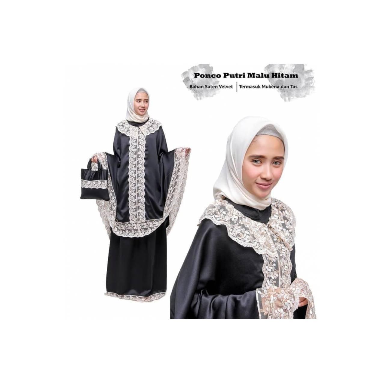 mukena SEMI SUTRA mukena lebaran MUKENA VELVET PONCO PUTRI MALU
