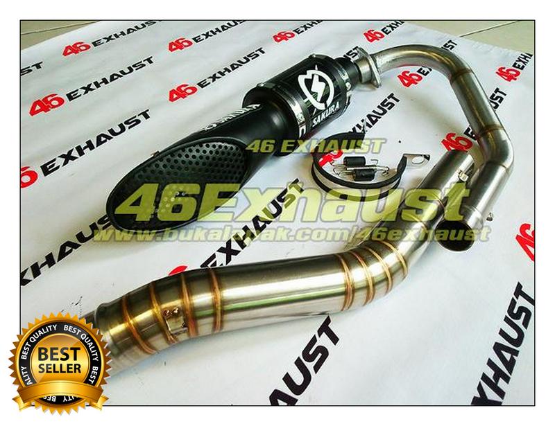 Knalpot Racing SAKURA M1 BLACK KOLONG UNDERBELLY R15 Xabre Vixion Byson CBR150R CB150R Sonic 150R Satria FU Mx King Scorpio Pulsar 200NS