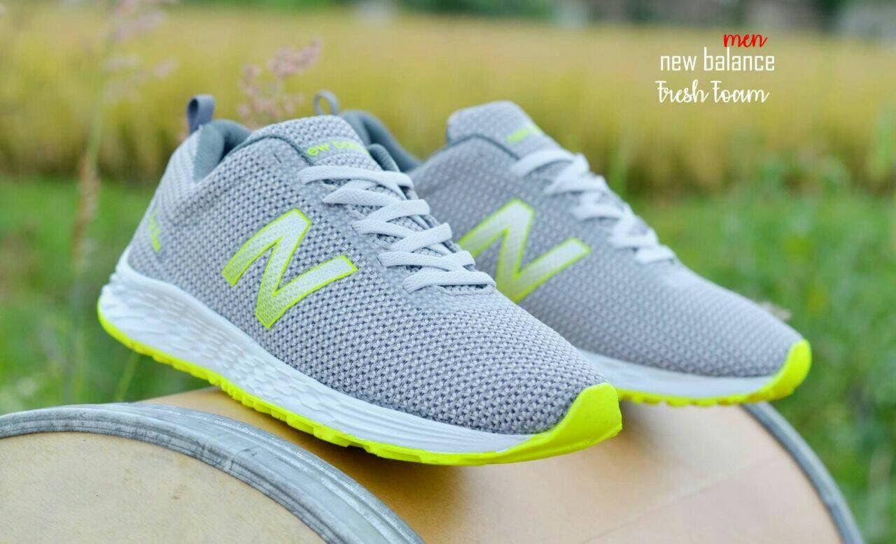 Bestseller Sepatu Snekaers Casual Pria Sport NB Fresh Foam Import - Hitam, 39 Diskon