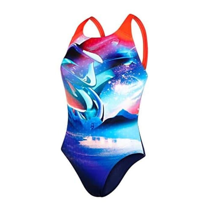 Speedo PLMT DIGI PBCK AF swimming women 806970B833 Baju Renang Wanita