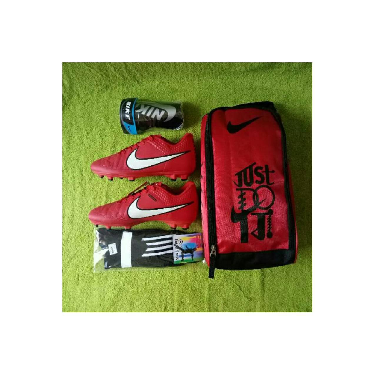 Paket Komplit Sepatu Bola Nike Tempo Kualitas Grad Ori