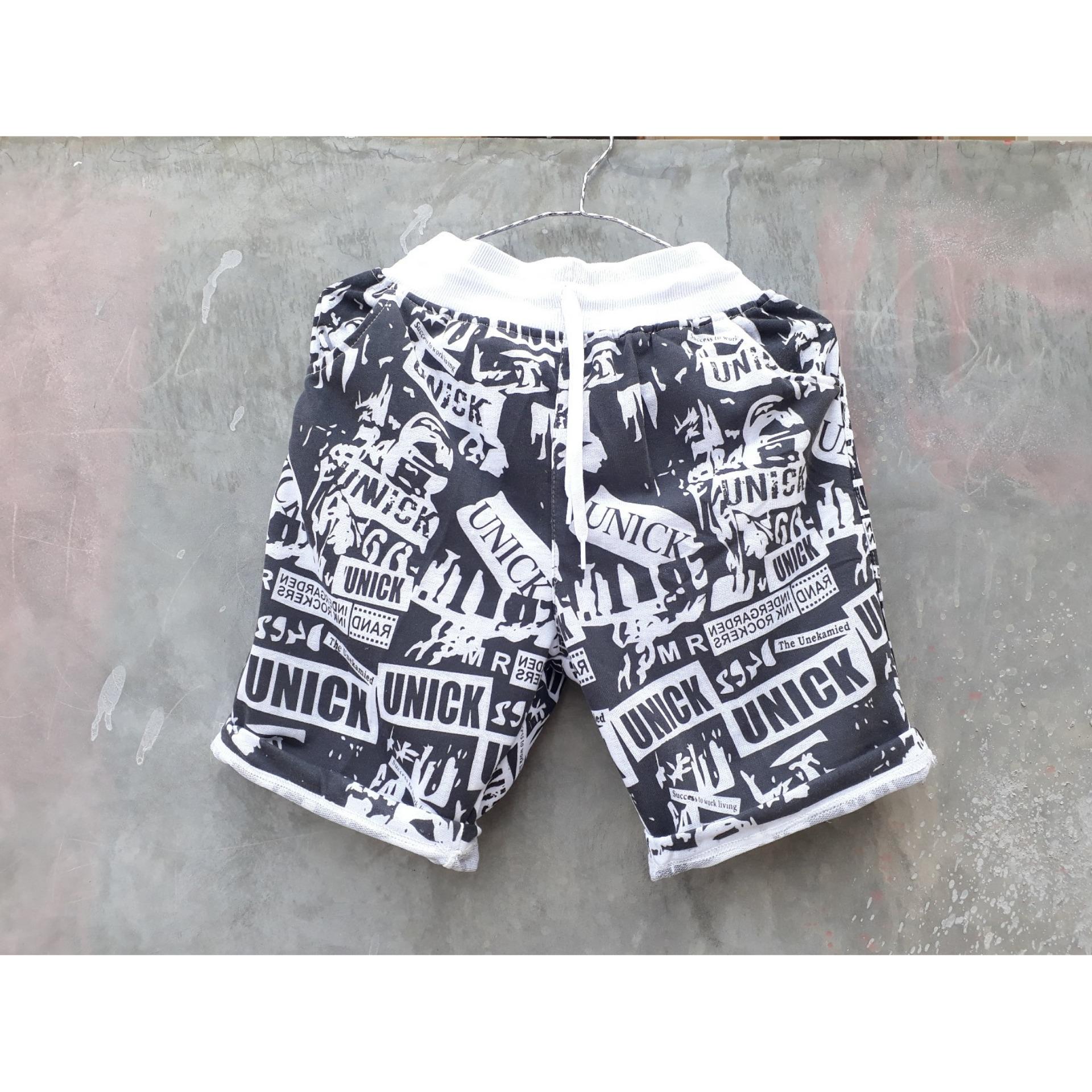 Zos Celana Pendek Pria Distro Celana Santai Bahan Kaos Terry Premium