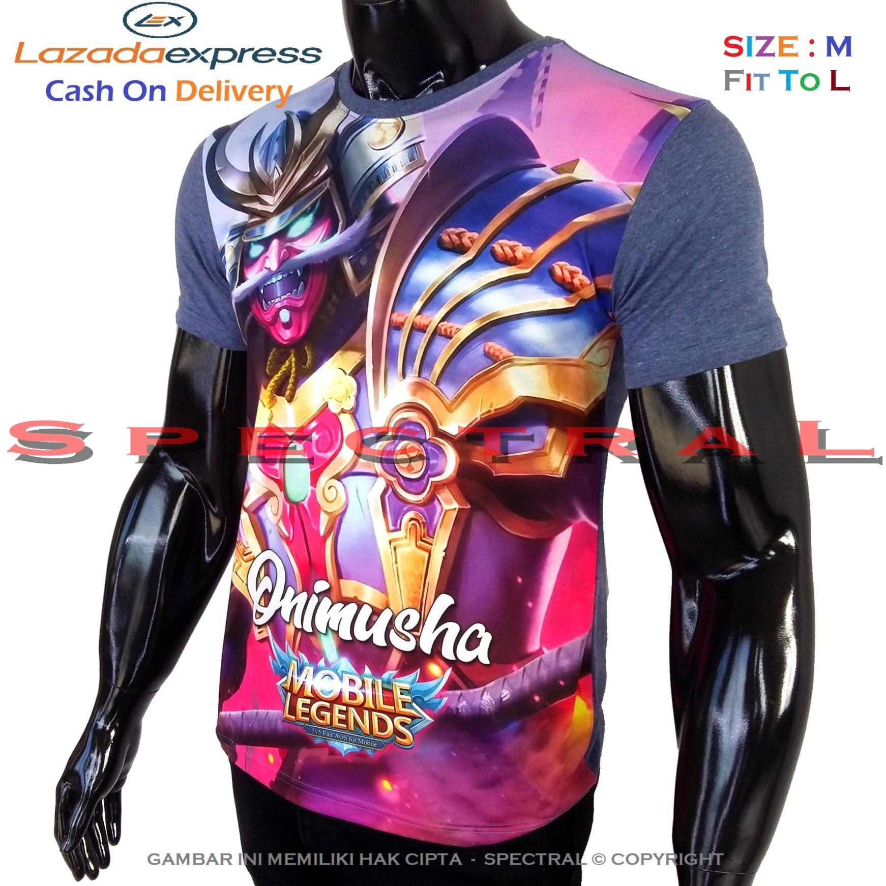 Spectral – 3D ONIMUSHA Mobile Legend Kualitas HD Printing Size M Fit To L Soft Rayon Kaos Distro Fashion T-Shirt Atasan Baju Pakaian Polos Pria Wanita Cewe Cowo Lengan Murah Bagus Keren Jaman Kekinian Jakarta Bandung Gambar Game Mobilelegend Legends Japan
