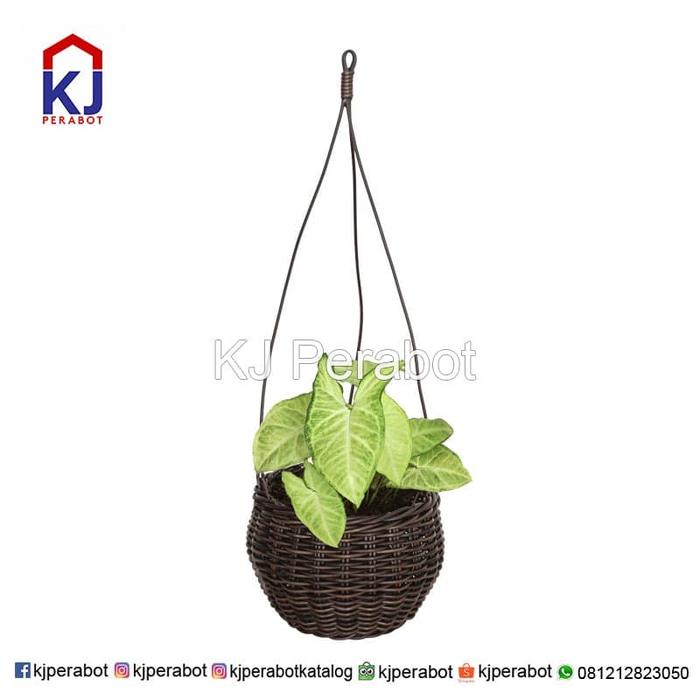 POT ANYAM GANTUNG ROTAN SINTETIS