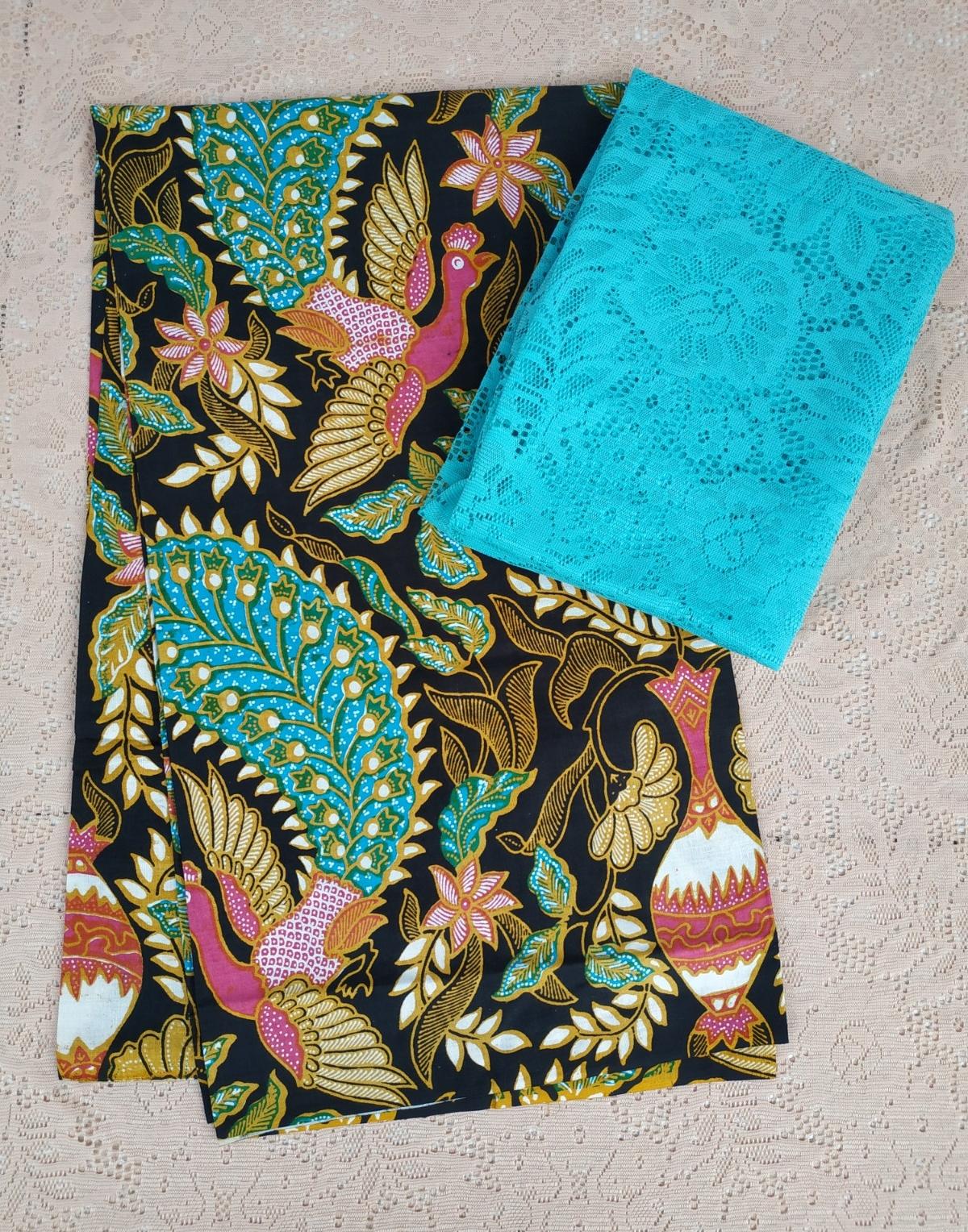 cherrykebaya - setelan katun batik cendrawasih dan brokat lembaran bahan kebaya pengantin kebaya pesta kebaya wisuda kebaya modern