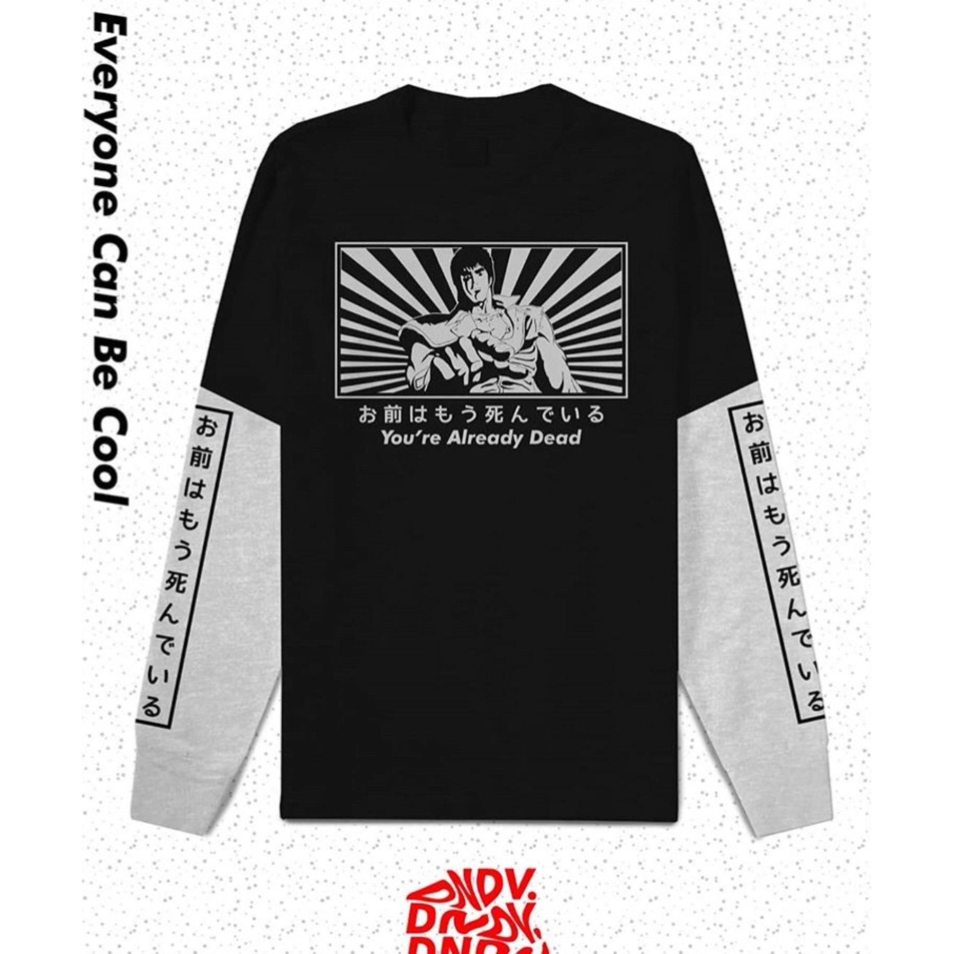 High5 Fashion Pria Kaos Lengan Panjang YOU'RE ALREADY READ hitam