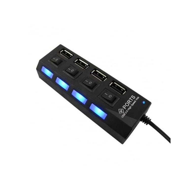 USB HUB 4 Port Lubang 4 Switch Tombol