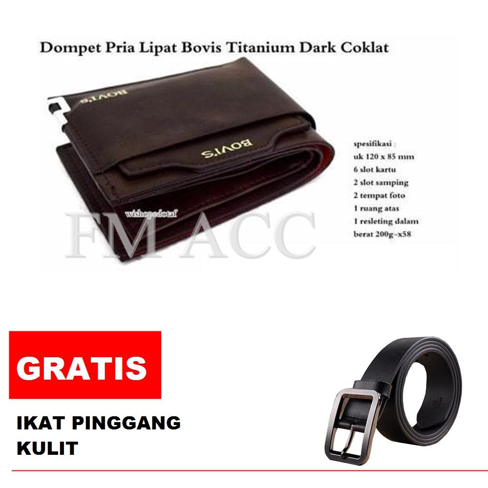 Dompet Pria Bovis & Co PU-premium J09 + GRATIS Ikat Pinggang kulit ( HARGA