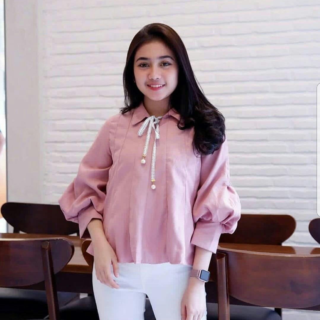 J&C Blouse Lunox Top / Blouse Wanita / Blouse Twistcone / Atasan Twistcone/ Atasan Korea / Kemeja Korea / Kemeja Casual / Kemeja Lengan Panjang / Kemeja Twiscone