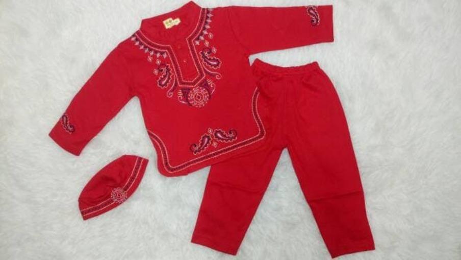 Baju Koko Anak Bayi Setelan Anak Bayi Laki Laki Koko Pakistan Warna Merah