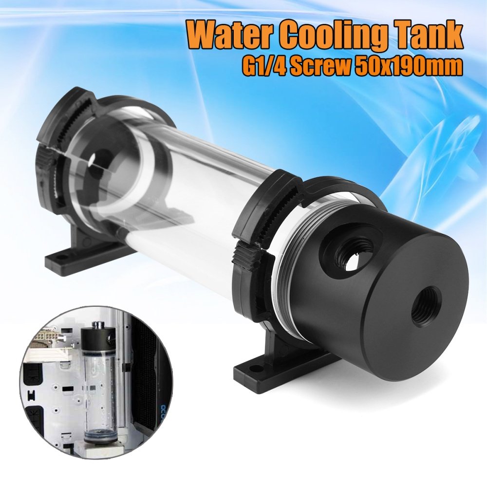 160 X 50 mm Tank G1//4 Thread Cylinder Reservoir Tank for PC Water Cooling System