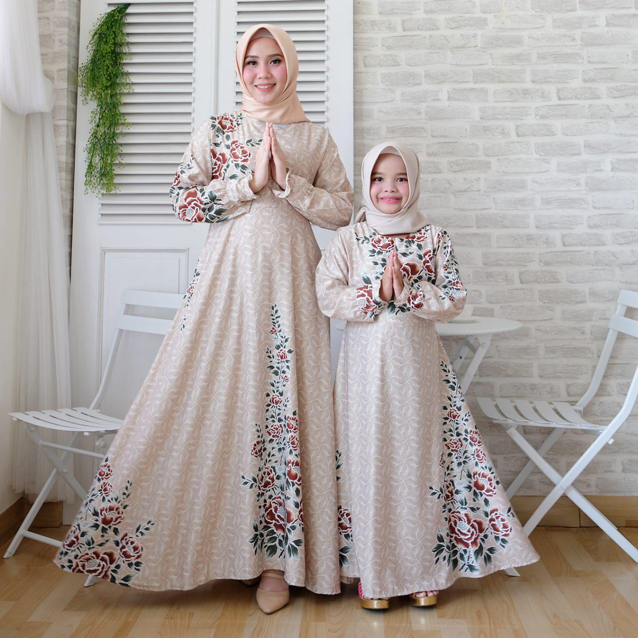 Syari ibu anak syari pasangan syar'i busui couple set pasangan ibu anak mawar