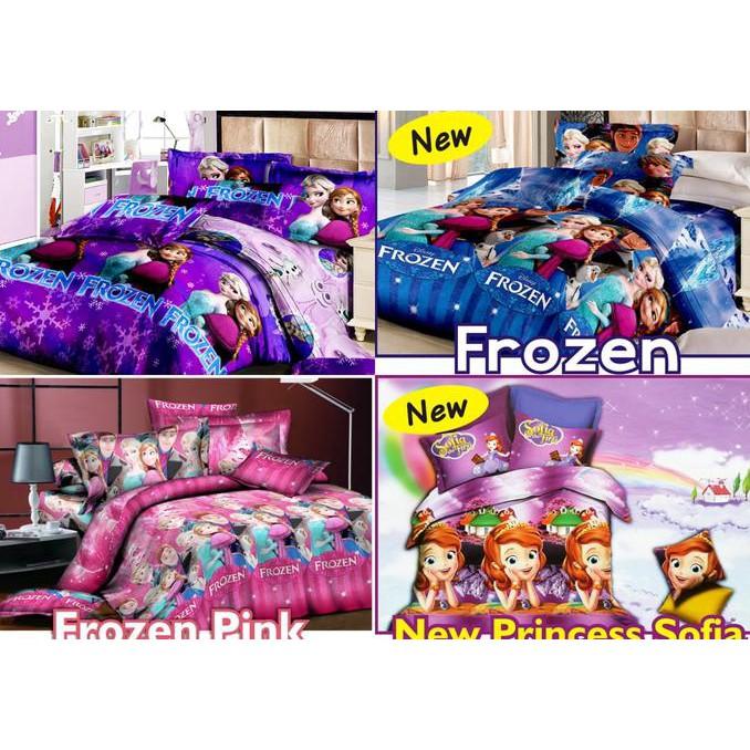 SPREI FATA SINGLE FROZEN & PRINCESS 3 DIMENSI HARGA RESELLER - JDOAIHTG