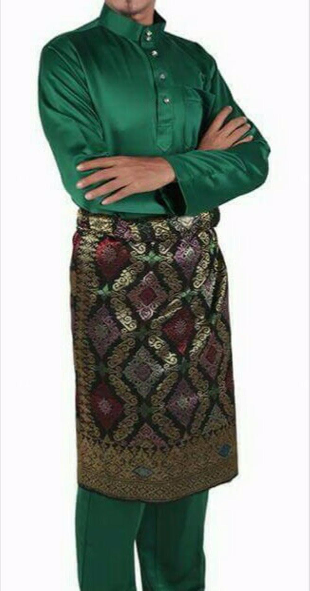 promo murah koko melayu satu set dengan sarung songket pria keren gau
