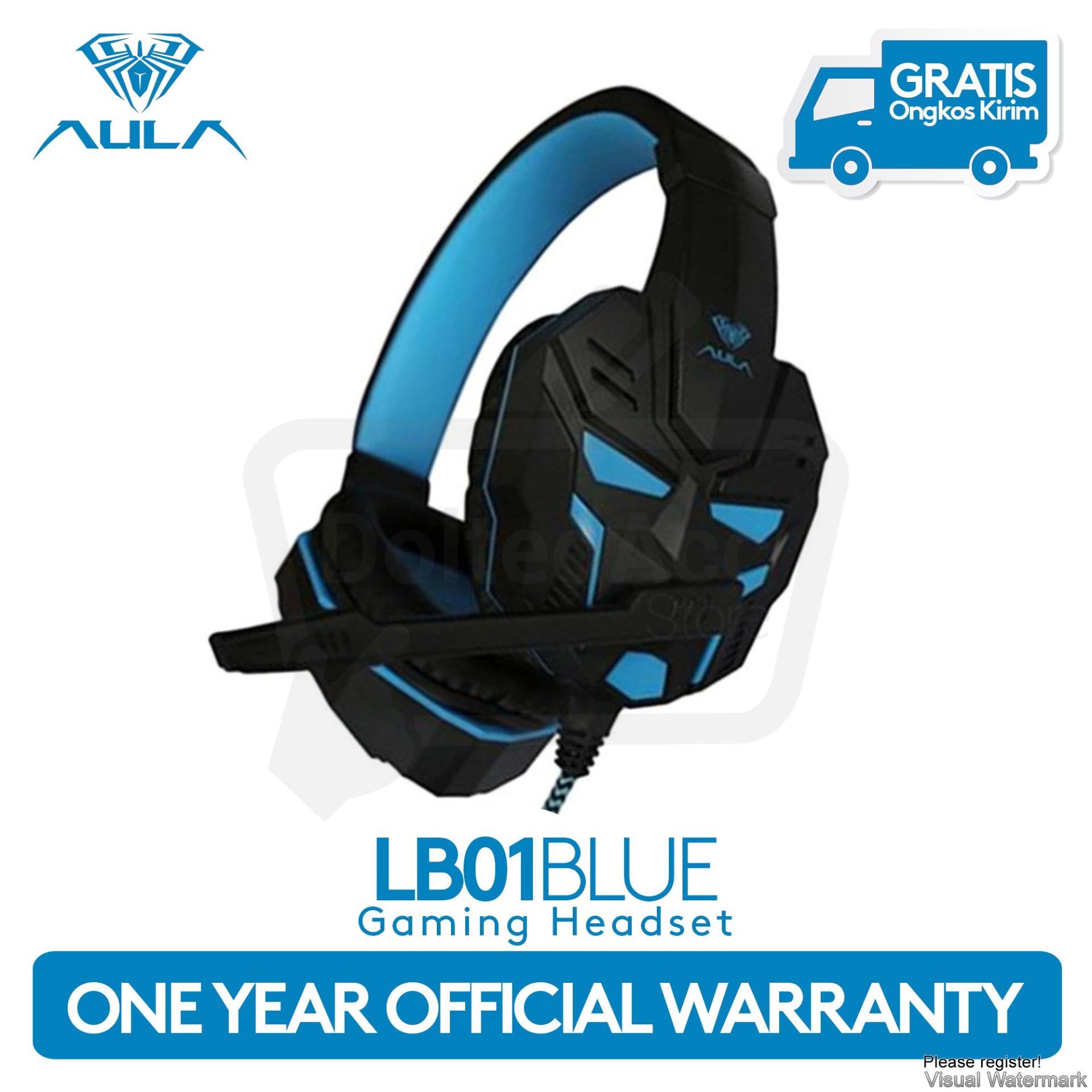 AULA LB01 Headset Gaming with Mic - Hitam