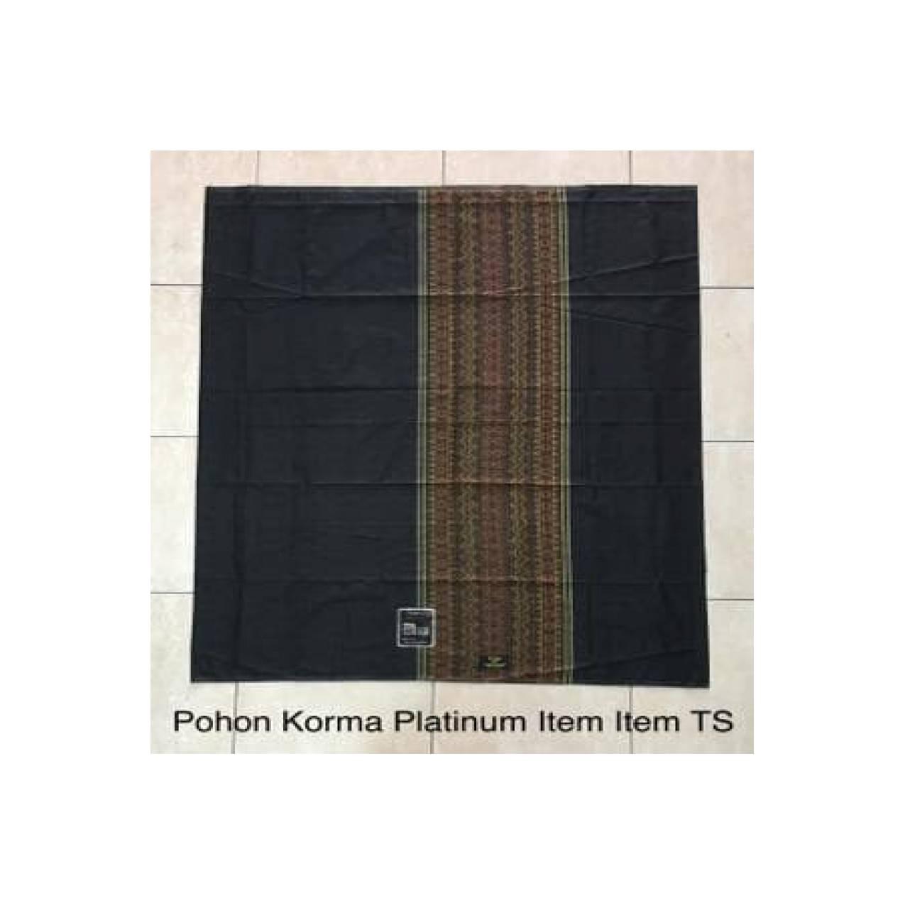 Grosir 10pc - Sarung Tenun Pohon Korma Platinum Hitam TS