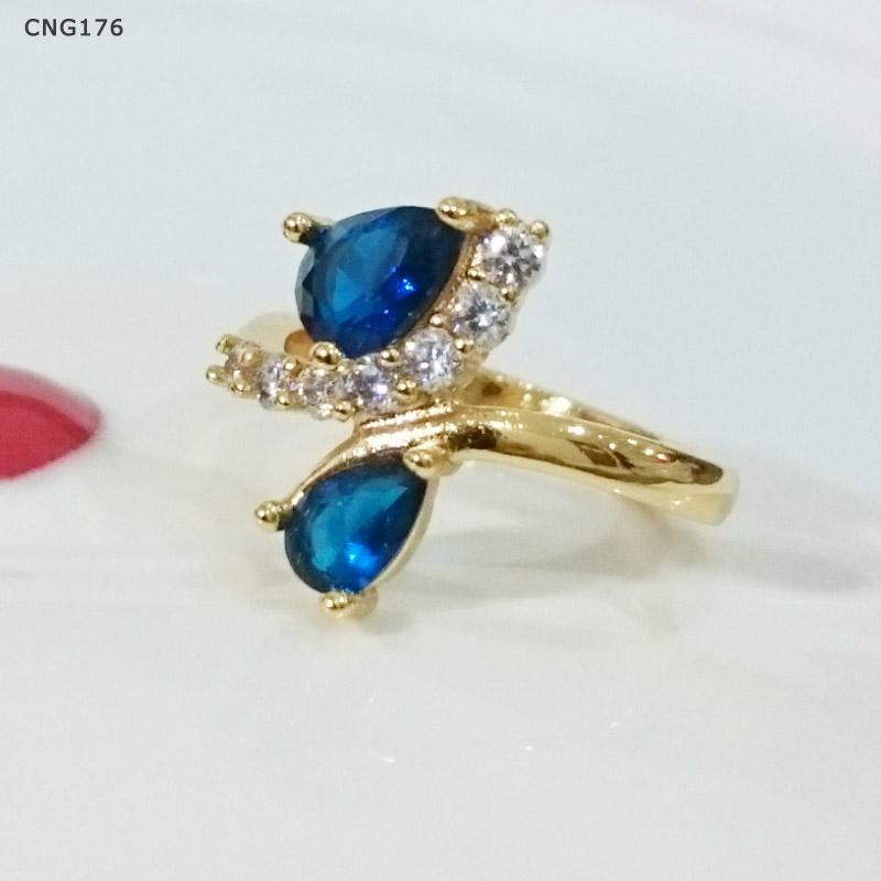cincin wanita fashion blue safire murah xuping lapis emas 18k sale habisin stock hanya ada 1 jual kalung liontin gelang liontin ring yaxiya