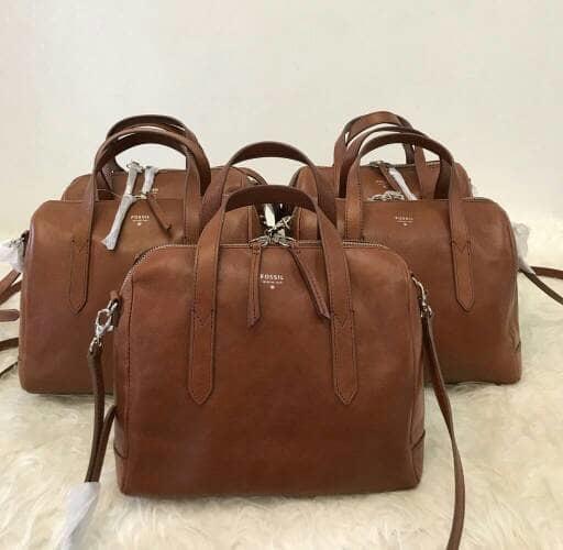 HARGA PROMO!!! Jual Sale tas Fossil sydney satchel brown dan camel Original - k4Kyof