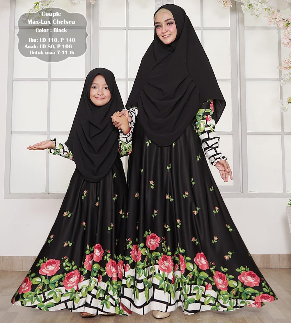 Afifahstore Gamis Muslim Syari Couple Ibu dan Anak Dress Hijab Muslimah Atasan Wanita Maxmara Couple Chelsea
