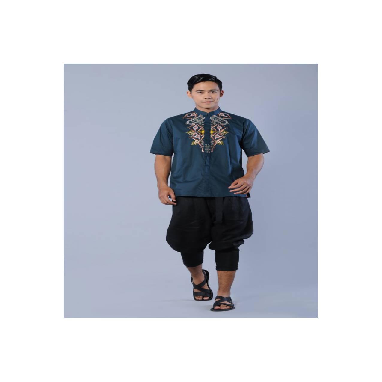 baju koko lengan pendek modern bordir mewah preview itang yunasz