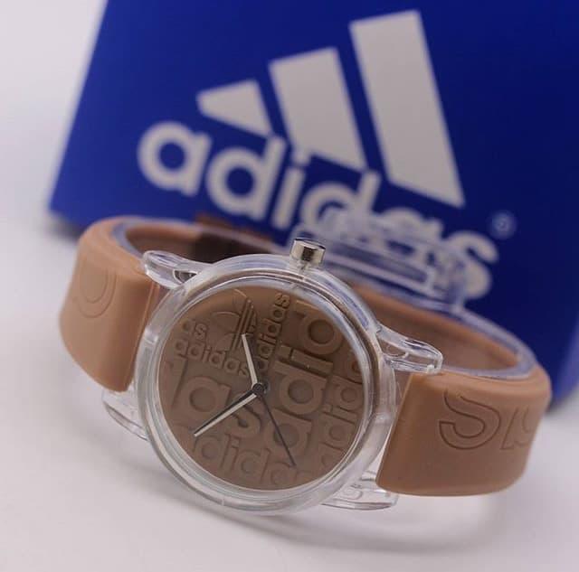 Jam Tangan Pria Wanita Murah Adidas Sky Rubber Light Brown