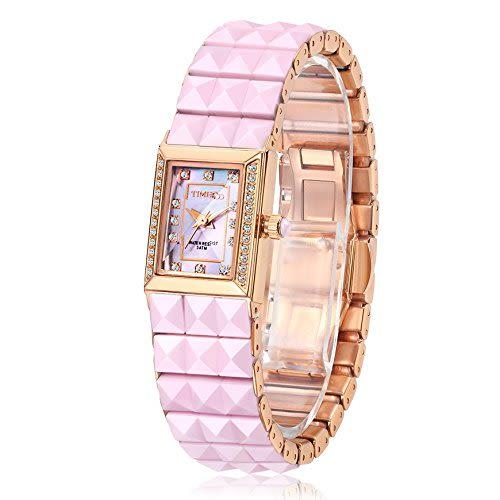 Seiko Time100 Dibuat Di Jepang 50 M Arloji Wanita Tahan Air W50055 (Merah Muda)