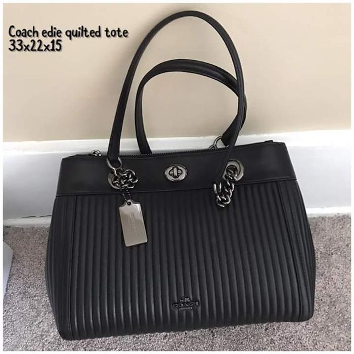 HARGA PROMO!!! Coach edie quilted tote tas asli original bag branded bag authentic - TZusEE