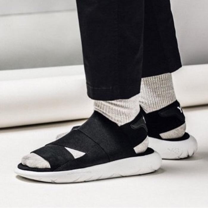 Murah - Adidas Y3 Qasa Yamamoto Sandals Black White Premium OR