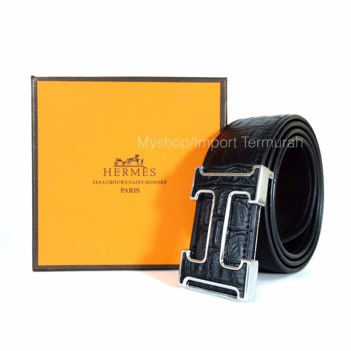 Gesper Sabuk Ikat Pinggang Kulit Asli Pria Cowo Import Branded HM 205 Variasi Tidak Ada