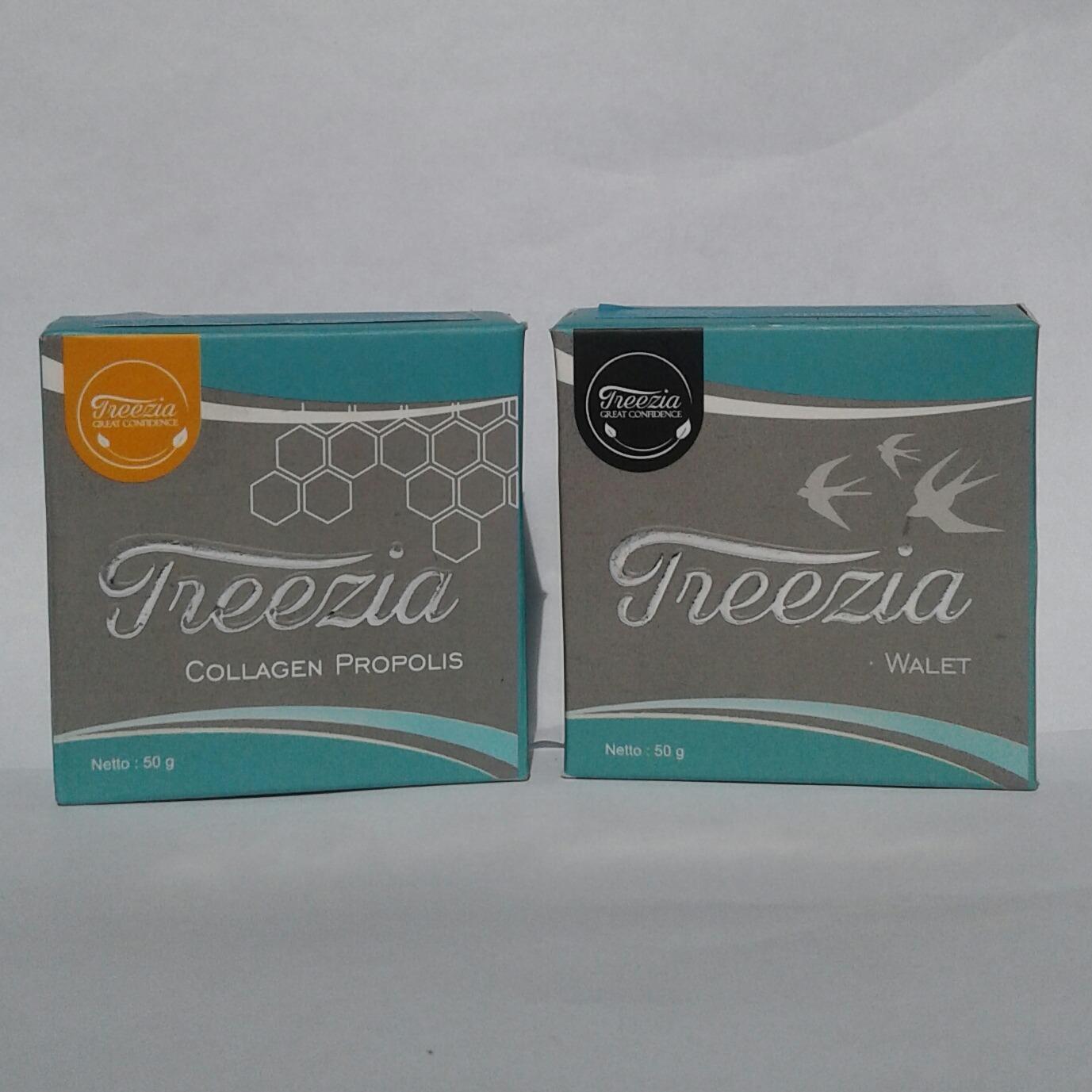 Sabun pembersih muka Treezia Collagen Propolis dan Wallet /pemutih wajah/pembersih muka menjadi putih berseri spanjang hari
