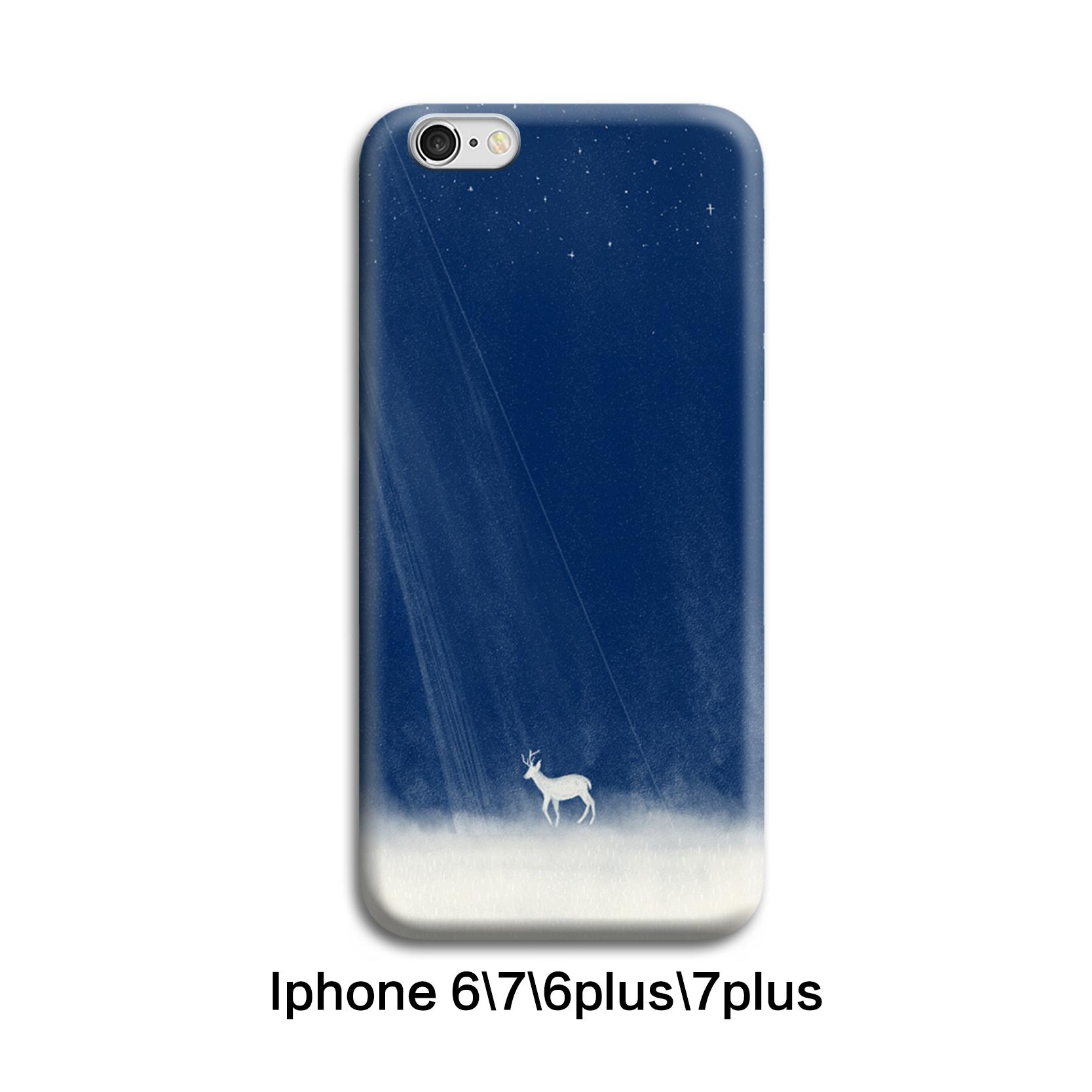 Padang Gurun Selubung Ponsel Sederhana Biru Asli Hardcase IPhone7plus Lembut