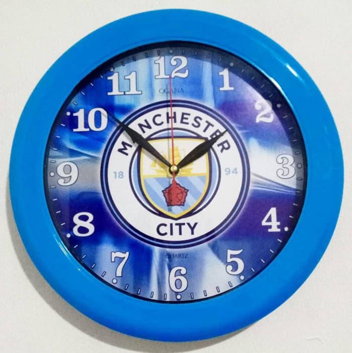 Jam Dinding Murah Meriah Berbagai Karakter ( Kartun, Kaligrafi, Klub Bola DLL ) - Manchester City