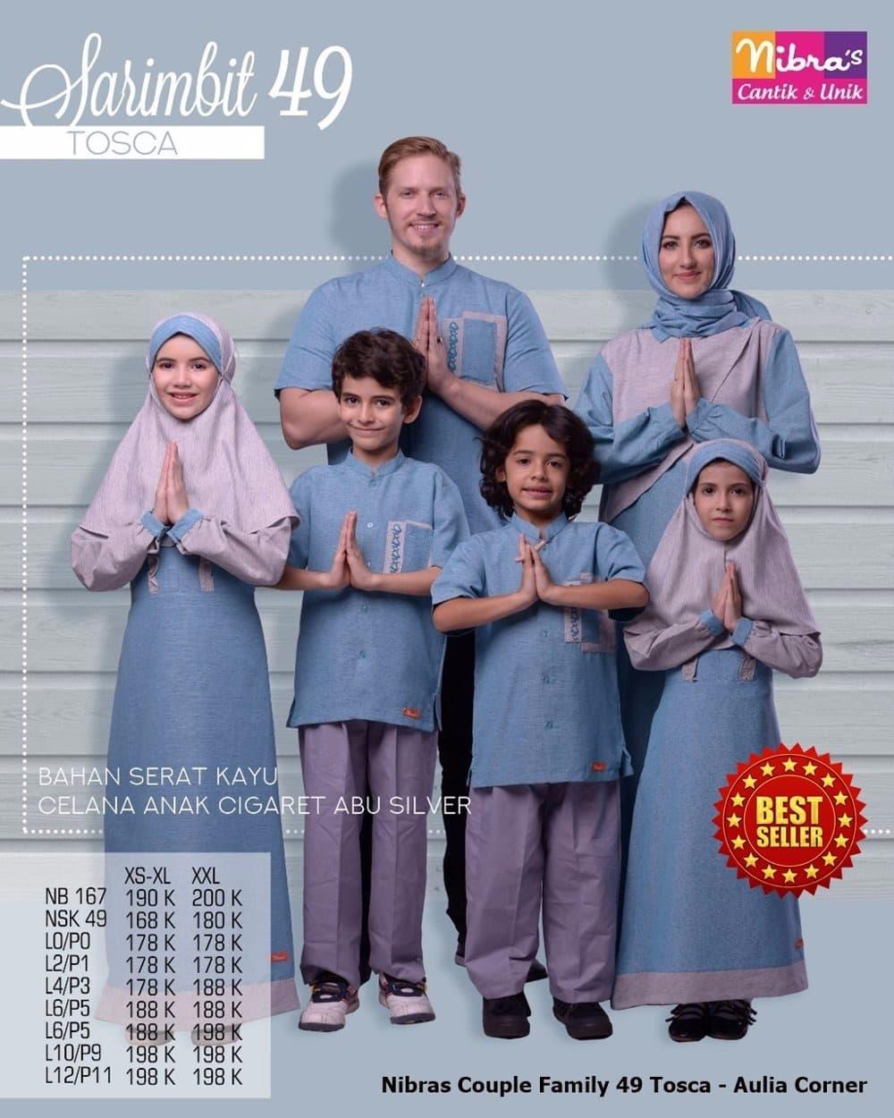 Baju Kapel Terbaru Nibras Couple Family 49 Tosca ORIGINAL