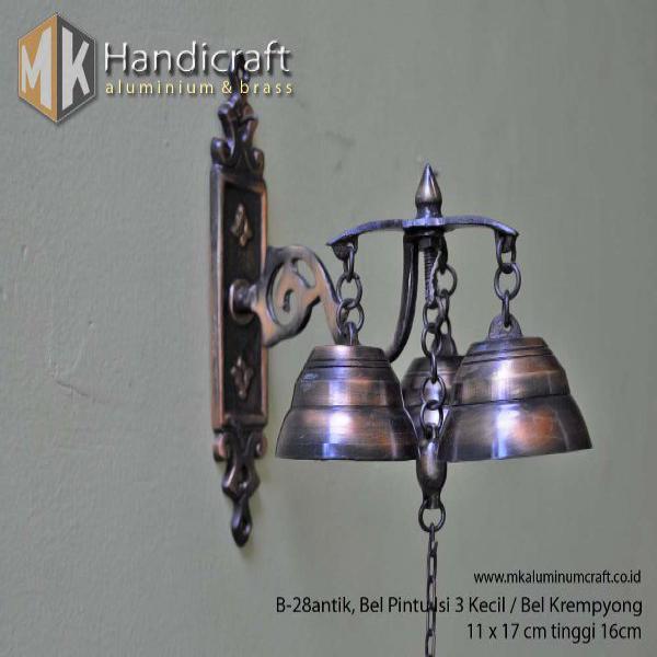 Bel Krempyong / Krompyong isi 3 antik kecil - Bel Pintu Lonceng - Bel Pintu Kuningan