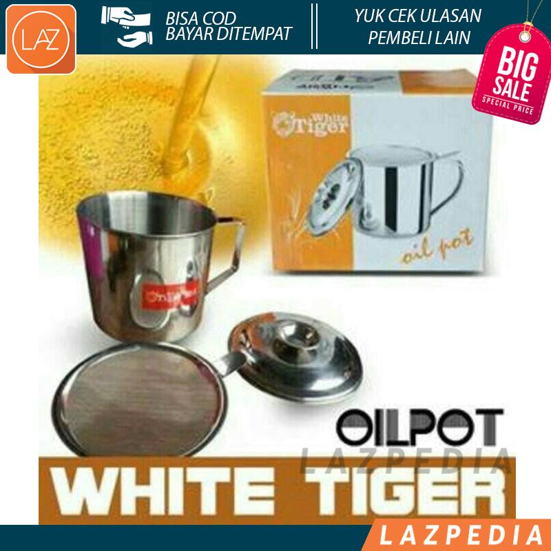Laz COD - Oil Pot / Oilpot White Tiger / Tempat Minyak Goreng di Lengkapi Dengan Penyaring Yang Berfungsi Untuk Menyaring Kotoran Minyak & Lemak - Lazpedia A26