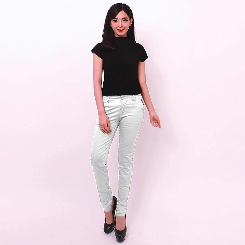 Lovely Plain Celana Chino Wanita/ Celana Kerja wanita/ Celana Wanita/ Celana Chino/ Celana Kantor/ Celana Formal/ Chinos/ Celana Chino Murah/ Celana Chino Terbaik Wanita/ Celana Panjang/ Celana Panjang Wanita - PUTIH