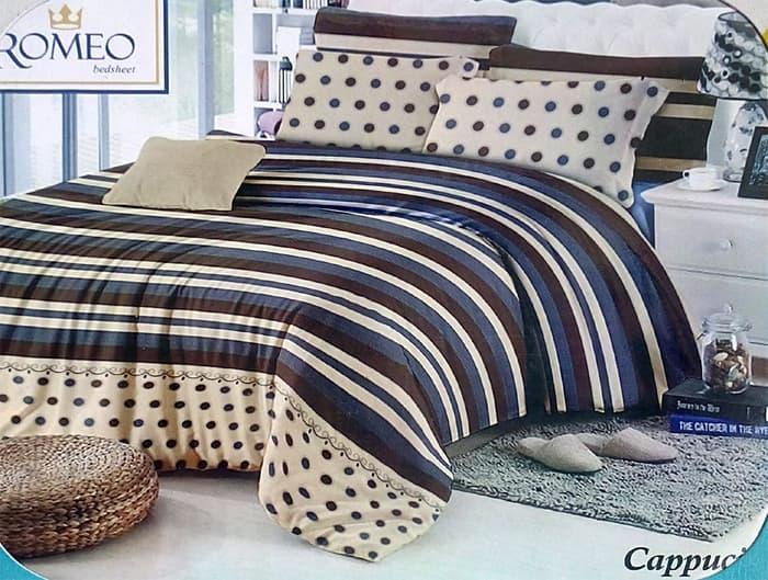 PROMO PALING MURAH Bedcover Romeo ukuran 180 x 200 / King / No.1 - Cappucino TERLARIS