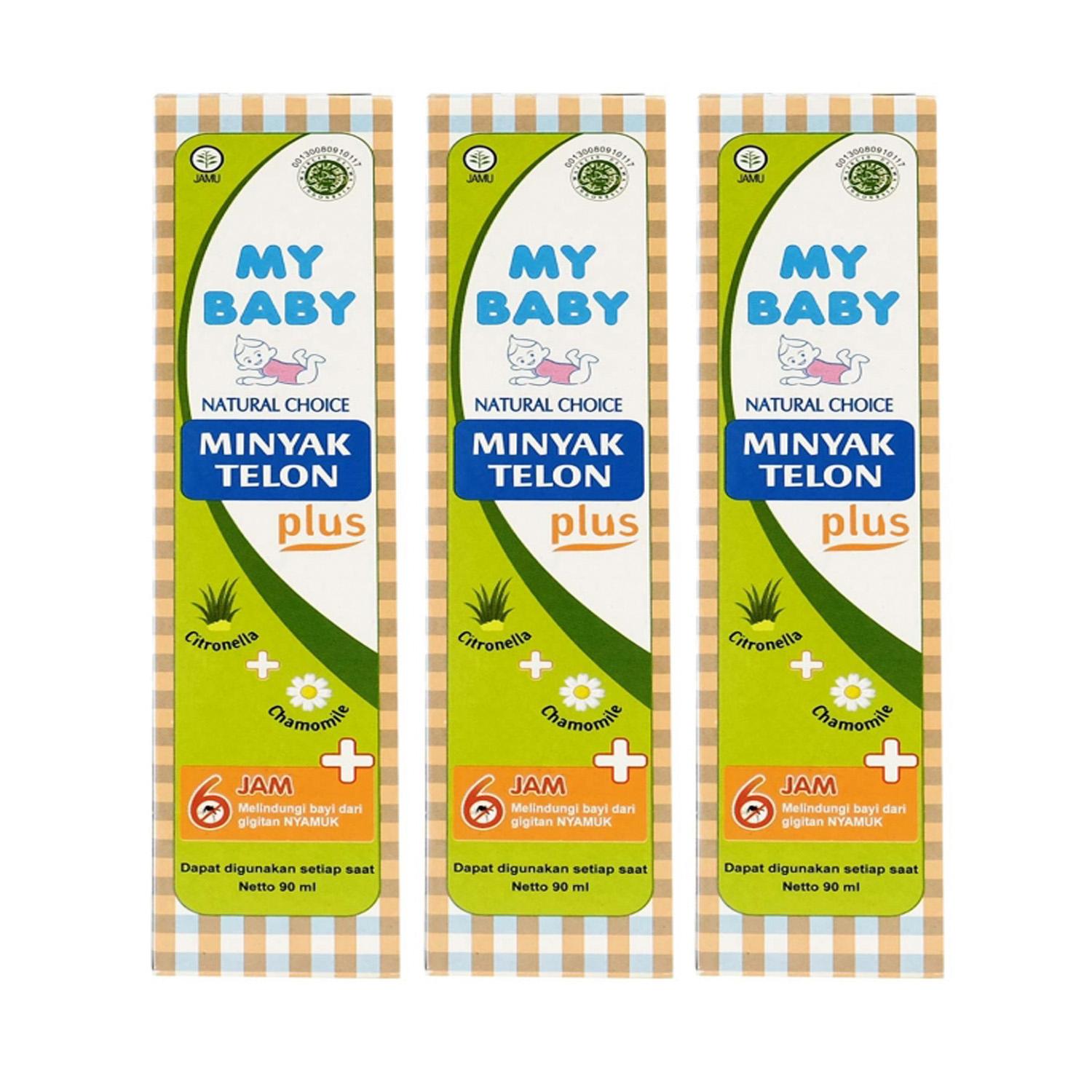 Delin Baby's - My Baby Minyak Telon Plus 90 ml 3 Botol / Perut Kembung Bayi