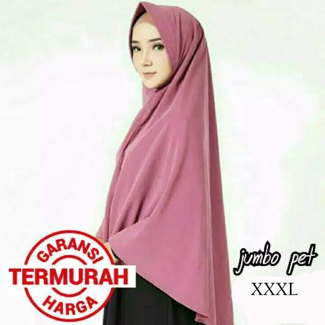 KU024 Termurah Khimar Pet Jumbo Jilbab Antem PET INSTAN HIJAB INSTAN JUMBO JILBAB JUMBO